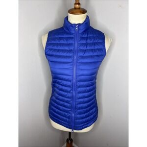 Women's J McLaughlin Blue Puffer Jacket Vest Size Exrtra-Small